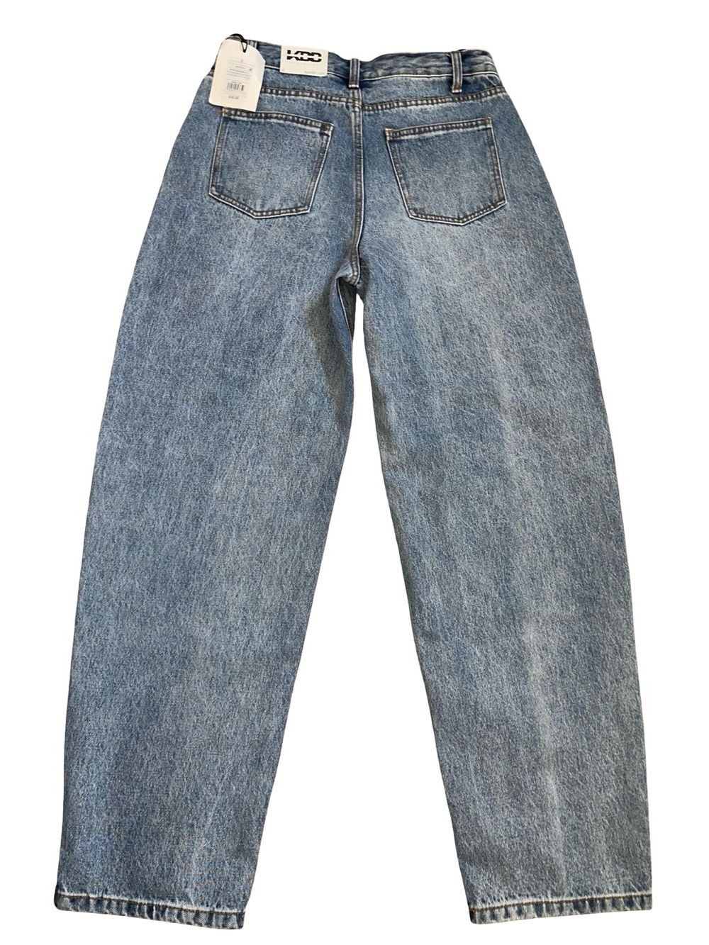 KBB by Kahlana The Lynnox Wide Leg Drawstring Jeans Wash Blue Size 6 NWT - Picture 5 of 11